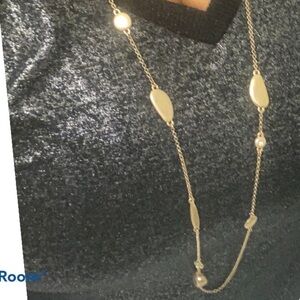 Loft Long charm gold  tone necklace